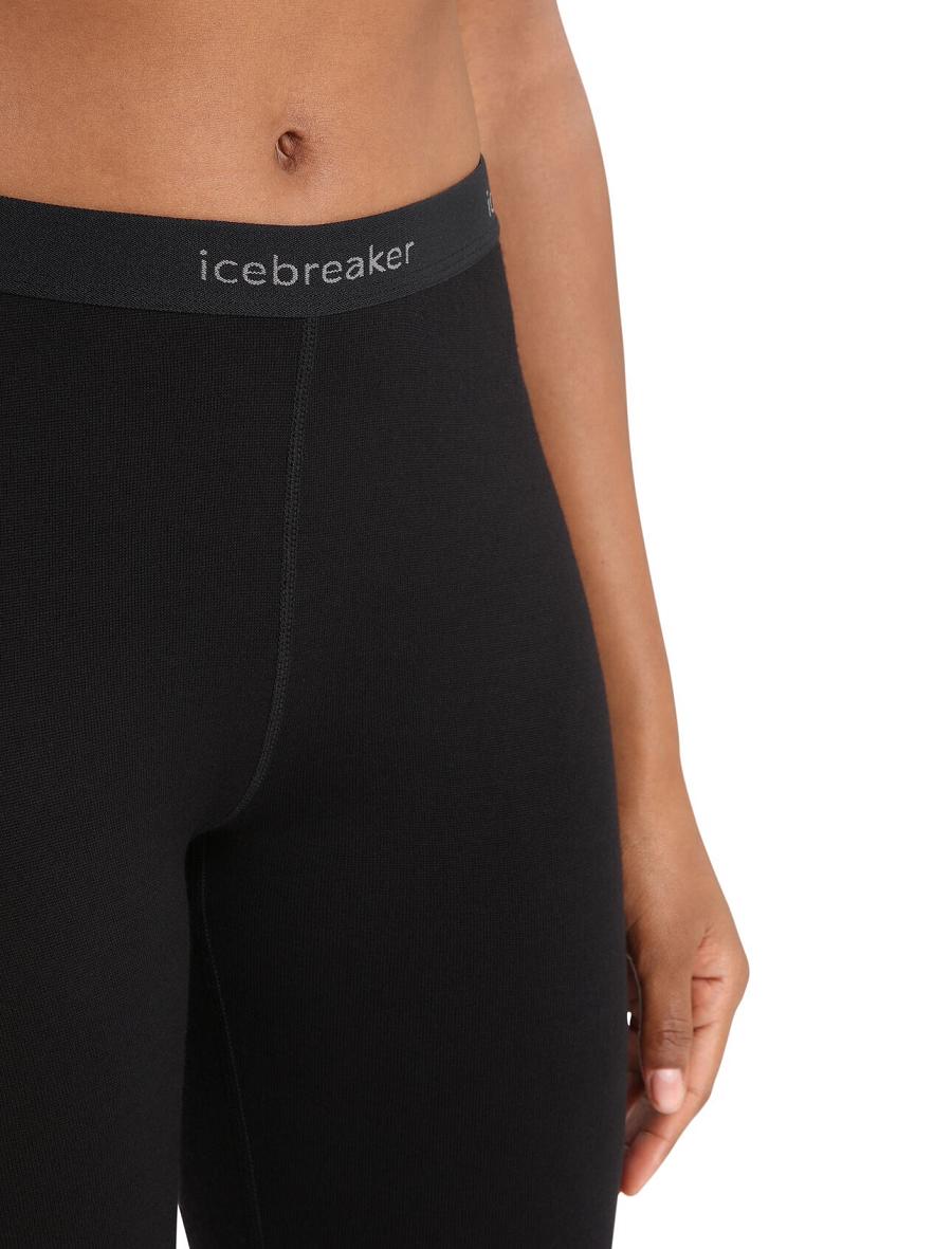 Icebreaker Merino 260 Tech Thermal Leggings Női Base Layers Fekete | HU 1925BEXC